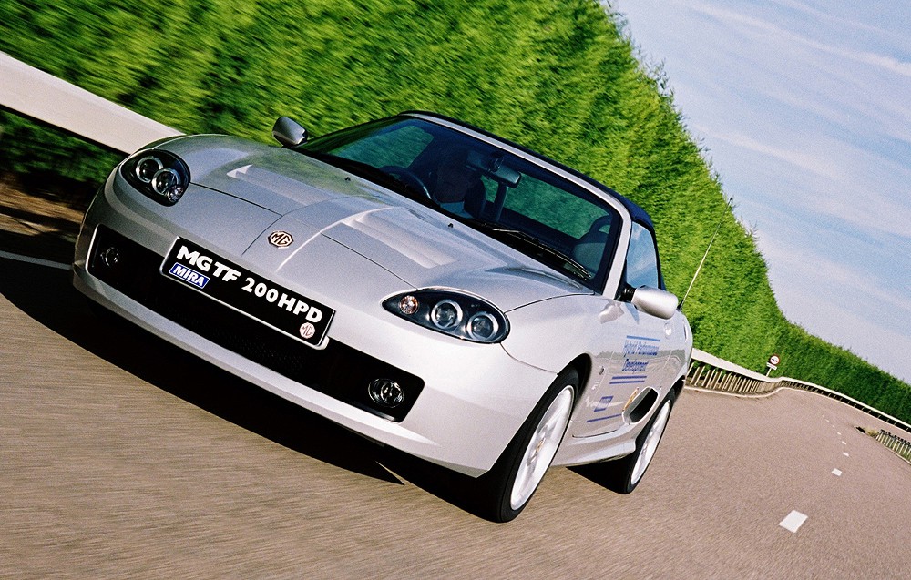 MG TF sports car producing functional and environmental benefits with a